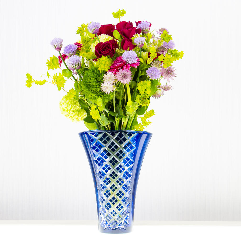 花瓶 （合成木板）　新品未使用 天開扇型花器 – 深川硝子工芸